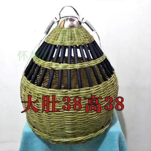 艾威农资 致荟树 中号老师傅手工竹编竹鸡媒笼子上山笼鸡媒笼精品升级
