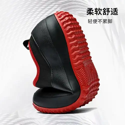 工作食堂专用雨鞋防滑防水防油厨房鞋轻便上班防臭男款专业厨师鞋