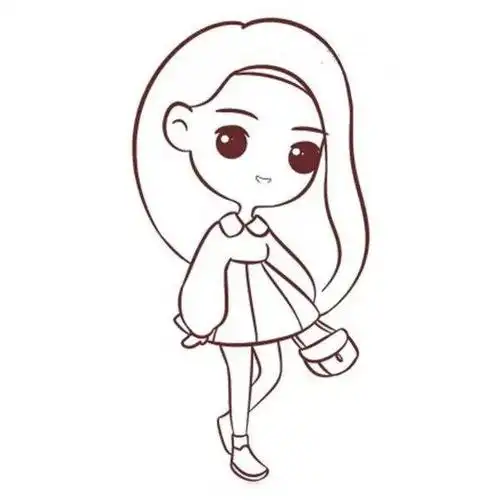 人物漂亮小姐姐简笔画