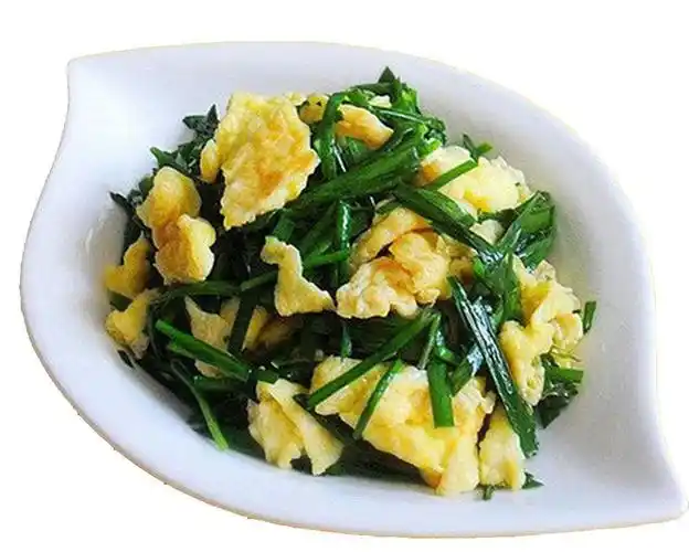 韭菜炒鸡蛋盖浇饭图片