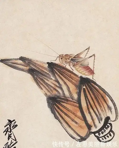 【国画鉴赏】《竹笋草虫》:齐白石画一只"草虫"能卖500万?