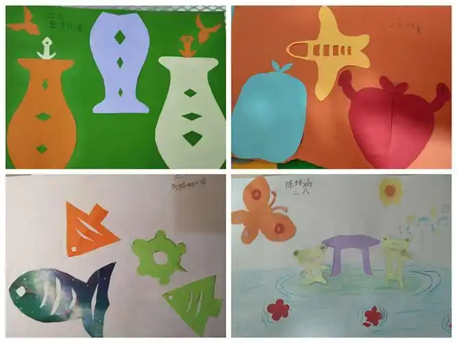 对折剪纸---泰安市实验学校二年级6-10美术学科日活动