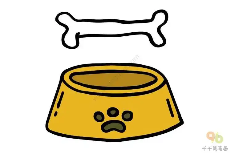 一只骨头简笔画