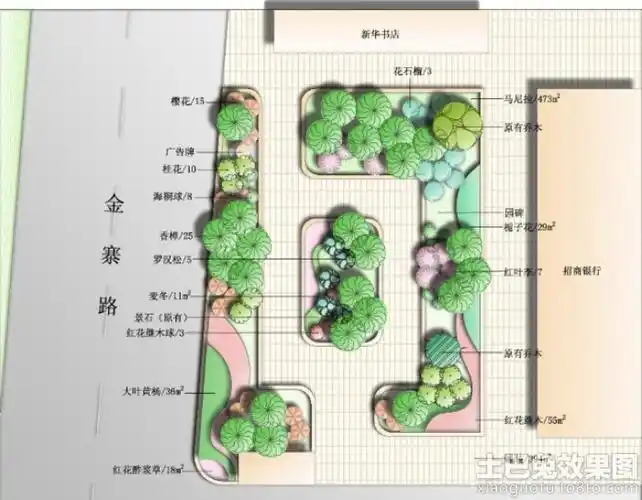 时尚花坛设计手绘平面图欣赏大全