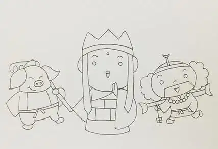 西游记人物简笔画步骤