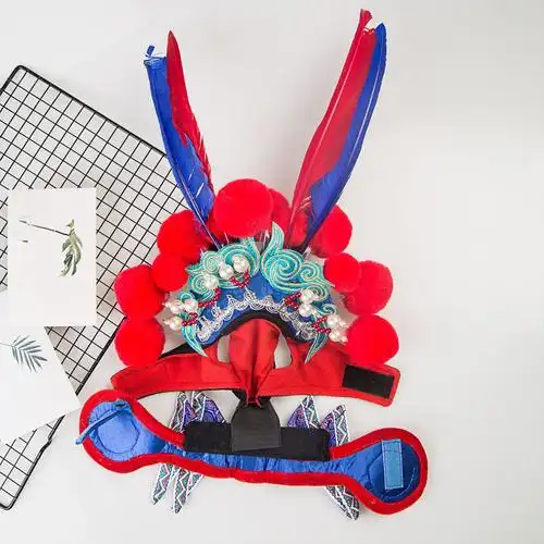 京剧变脸大武生宠物变身装 刀马旦搞笑狗狗戏服 搞怪宠物头饰帽子