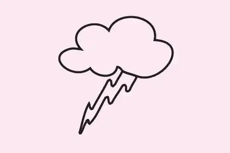 打雷场景怎么画打雷简笔画场景步骤教程