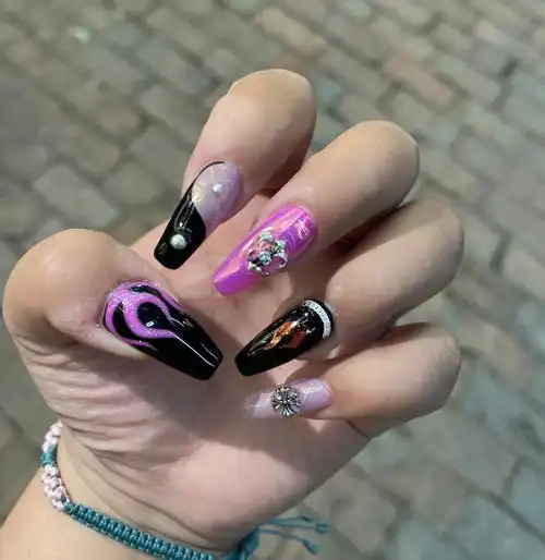 欧美风辣妹美甲新乡美甲推荐