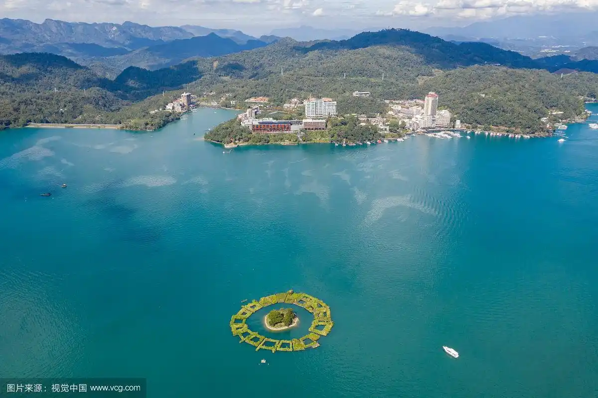 台湾日月潭航拍风光