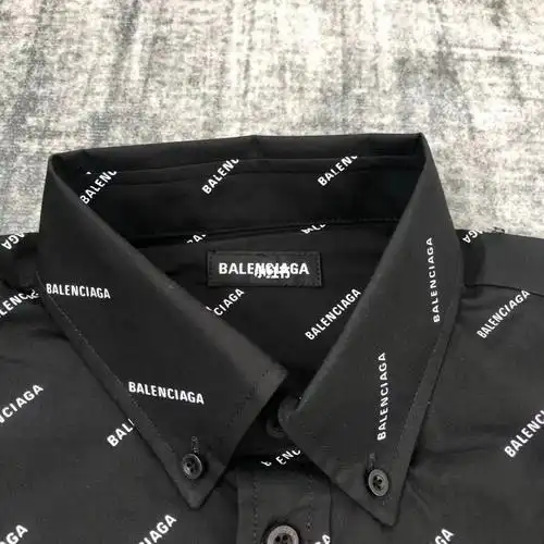 巴黎世家balenciaga 满印字母款短袖衬衣73_衬衫_短袖_巴黎世家怎么
