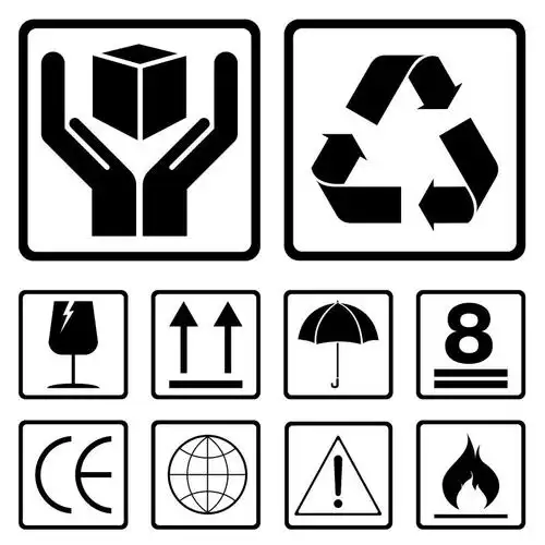 纸箱上的标志矢量设计