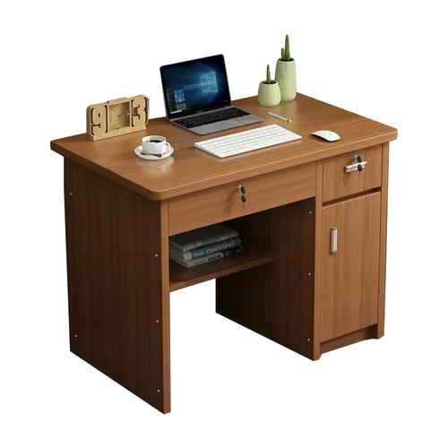 办公桌写字台带锁带抽收纳书桌现代简约经济型学生卧室家用电脑桌