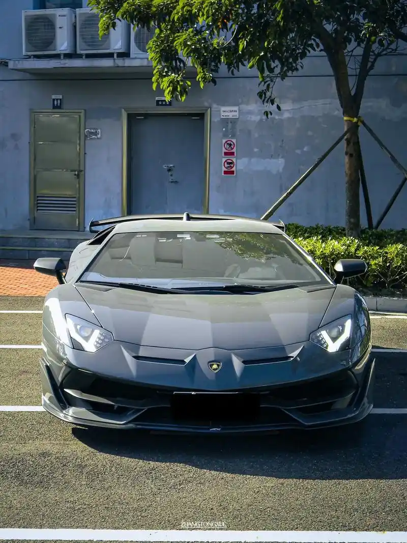 拍摄一辆兰博基尼大牛的赛道版svj,加上水泥灰的配色非常的帅 - 抖音