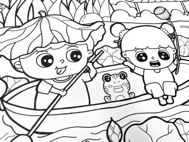 strong>夏天简笔画 /strong>风扇和西瓜必备情景故事简笔画