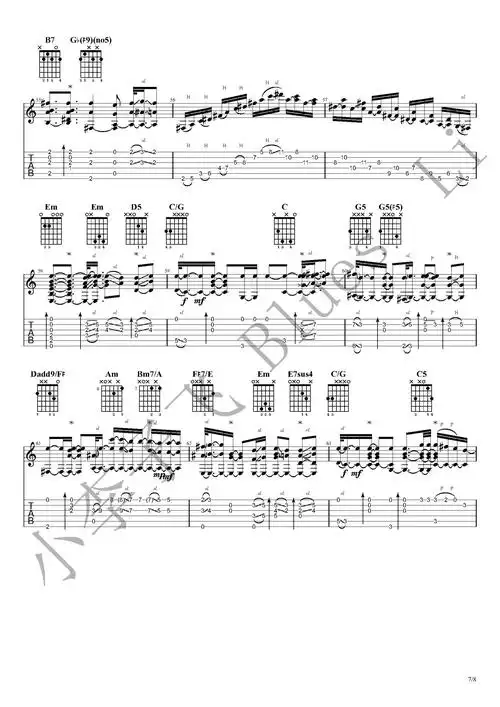 numb(狠人哥alip_ba_ta cover)吉他谱(图片谱,numb,linkin park,狠人