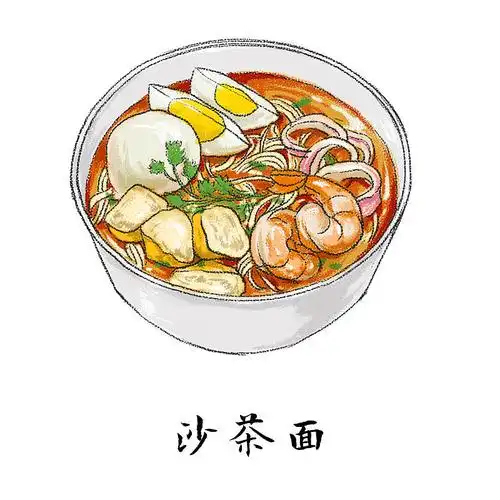 闽南小吃手绘插画