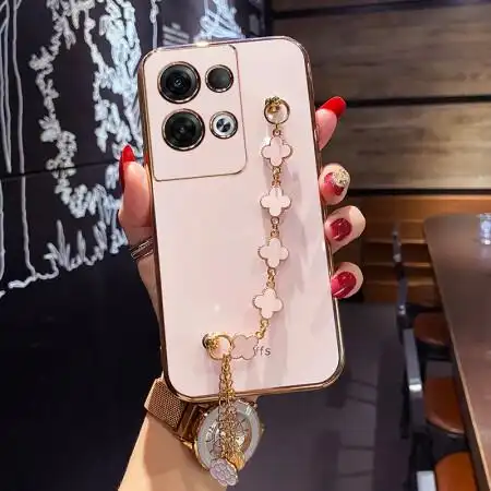 适用opporeno8pro十手机壳reno8por保护oppo硅胶套5g带手链条oppreno