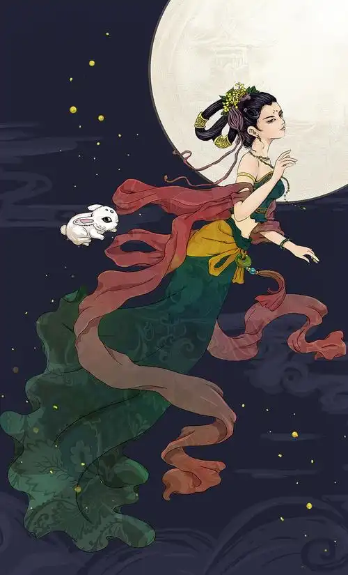 中秋-月上嫦娥|插画|商业插画|亦是行人 - 原创作品 - 站酷 (zcool)