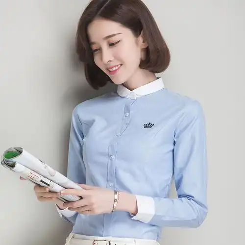 春季新款女式衬衣长袖职业长袖女装衬衫气质短袖工作服棉批发