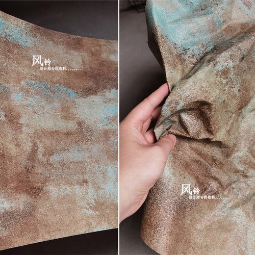 设计师原创沉船锈迹痕迹纸布 艺术造型时尚创意时装外套衣裙面料