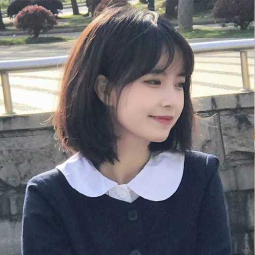 假头套女短发自然仿真波波头学生党日系减龄少女圆脸短直发全头套