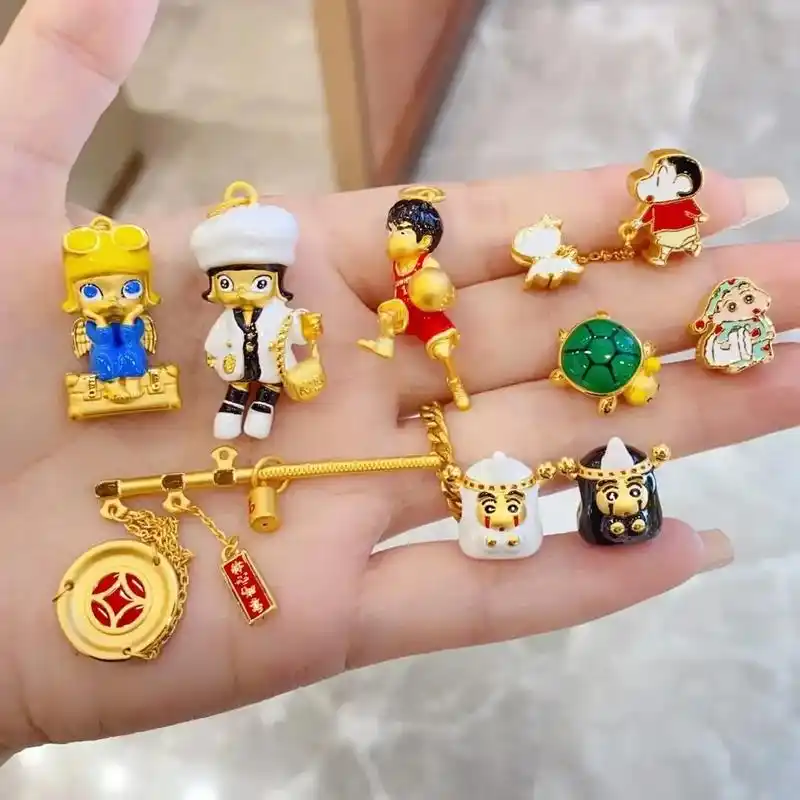 卡通黄金吊坠97水贝黄金78.