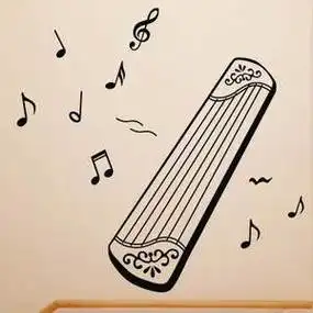 古筝彩色多种音乐符号素材手绘卡通可爱彩色音符音乐符号可商用音乐简