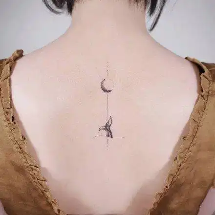 星月纹身 极简星星和月亮元素的一组极简小纹身图案