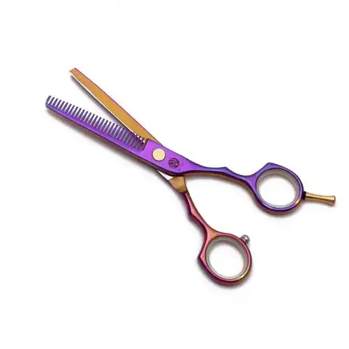 5寸彩色理发剪刀对称柄单尾美发剪平剪牙剪刘海打薄碎发剪