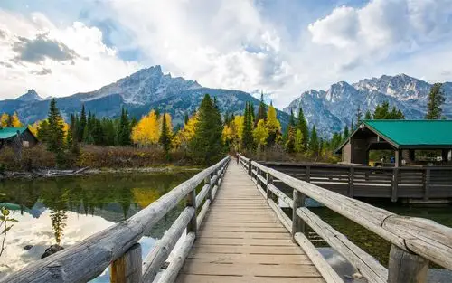爽秋独木桥山水桌面壁纸-风景壁纸-壁纸下载-美桌网