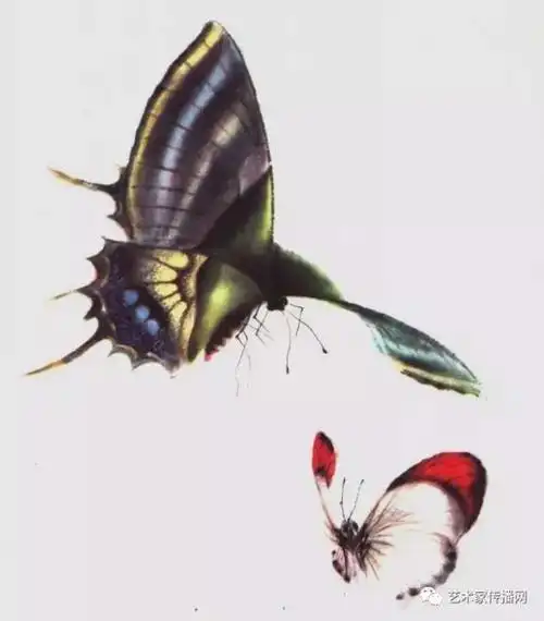 画蝶三剑客的工笔蝴蝶欣赏