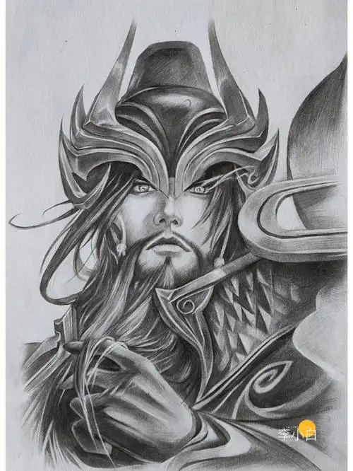 王者荣耀素描合集五虎上将