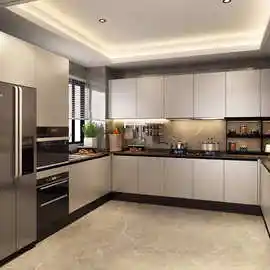 全屋全铝橱柜家具定制加工厨房吊柜组合铝合金柜门整体橱柜定做