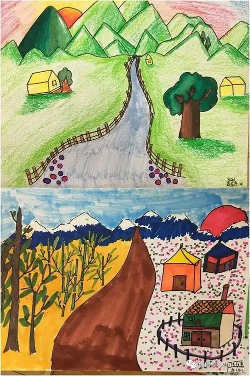 童画长廊弯弯的小路