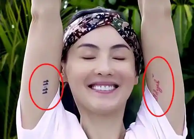 说女星纹身,不得不说张柏芝,那堪称纹身大王.