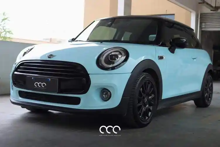 宝马mini贴膜漫彩改色膜冰川蓝