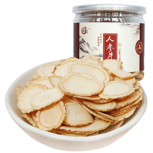 买2送灵芝 长白山人参片切片泡水泡茶人参片即食大白参片生晒参片