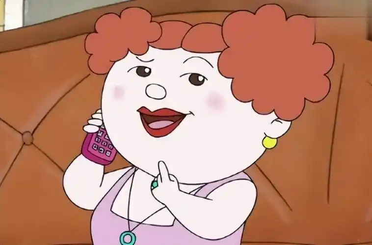 《大耳朵图图》大家都看过吧,壮壮妈妈的发型你可以参考一下.