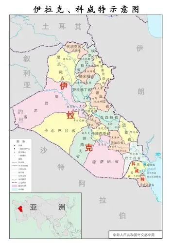 伊拉克示意地图