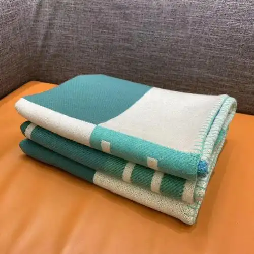 纯羊毛毛毯婚庆结婚厚款毯子h家字母羊绒羊毛盖毯沙发毯客厅小时代超