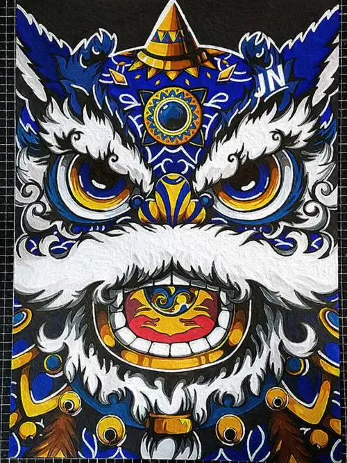 马克笔手绘醒狮2附详细过程图