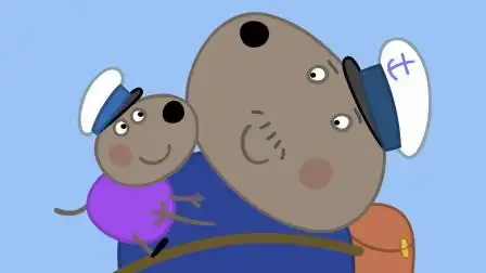 狗爸爸和小狗丹尼的父子感情非常好,他们时刻不忘爱的抱抱