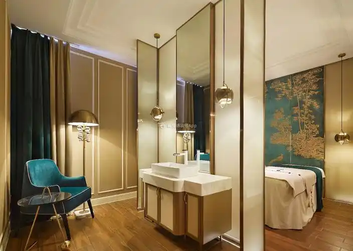 欧式美容院vip房隔断设计效果图