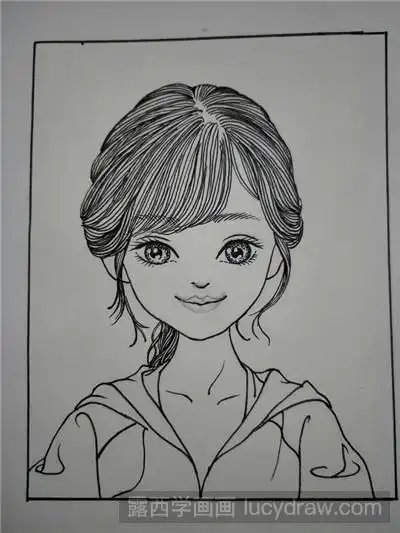 插画教程:教你画q版郑爽-露西学画画