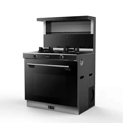 北斗星集成灶图片a1集成灶蒸箱款侧吸下排油烟机一体灶装修效果图