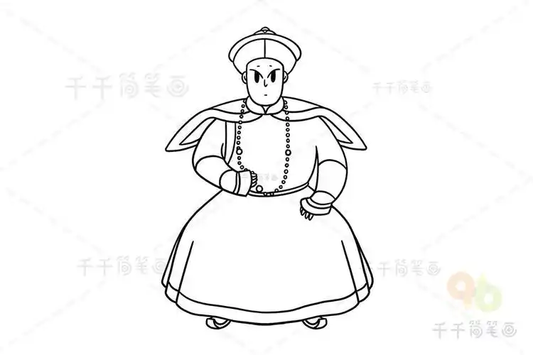 古代皇帝怎么画简笔画q版