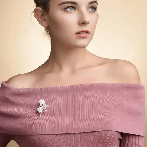 闪烁锆石微镶雪花日韩奢华大气甜美百搭珍珠胸花女士复古胸针配饰