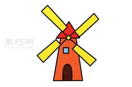 风车简笔画步骤图解