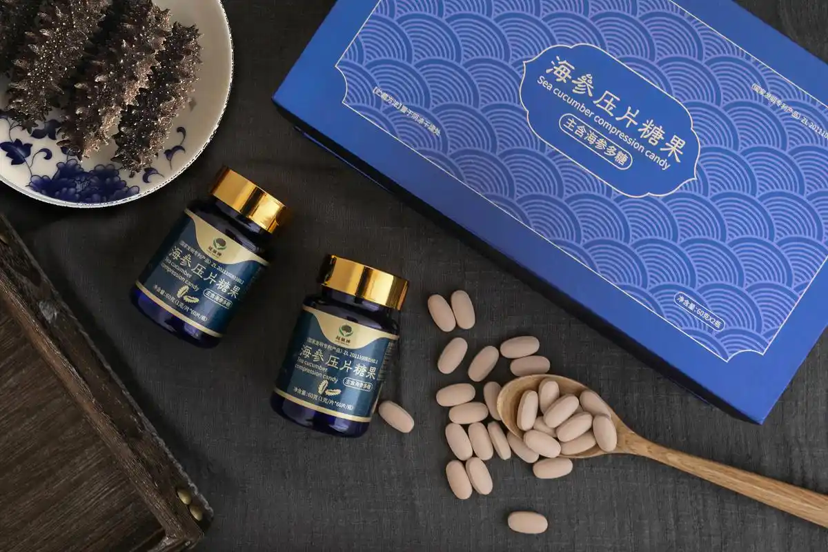 超脑牌海参压片糖果 保健品拍摄案例