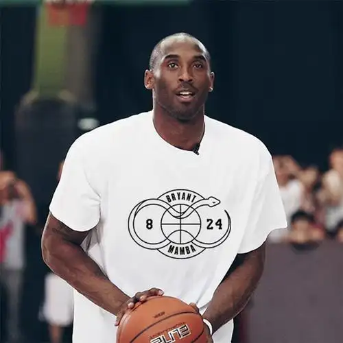 黑曼巴科比8号24号湖人队纪念短袖恤男宽松新疆运动t恤